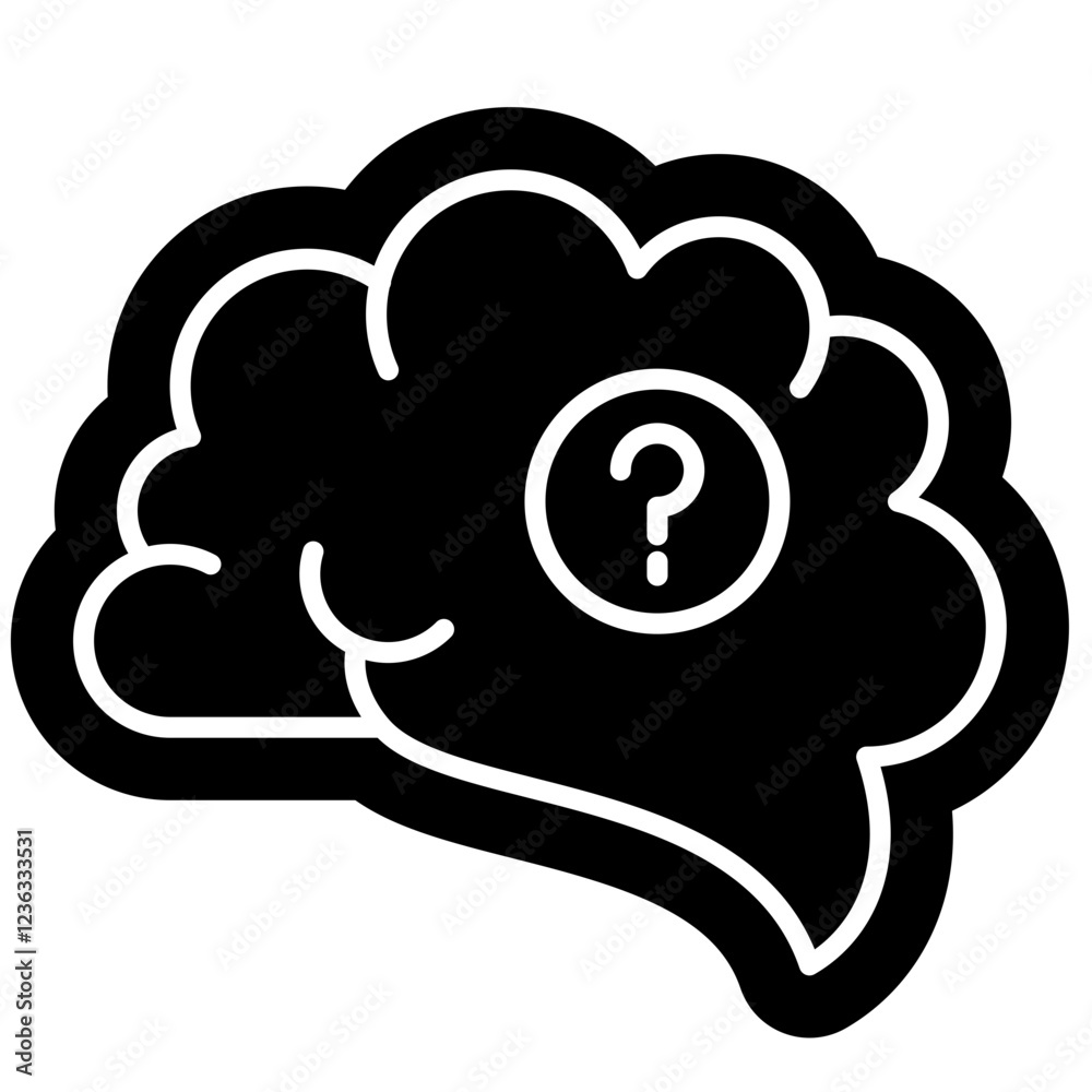 Alzheimer illness Icon, confusion, eldery Alzheimer illness Icon, confusion, eldery
