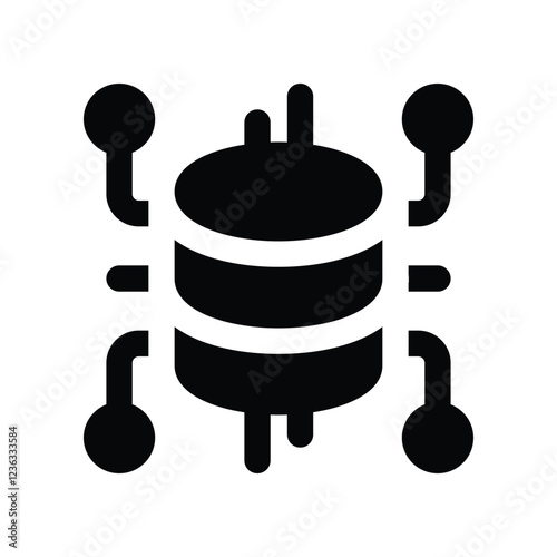 database solid icon. vector icon for your website, mobile, presentation, and logo design.