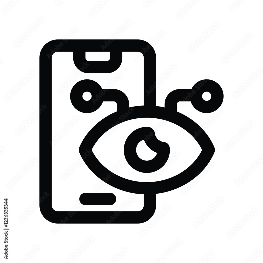 spyware line icon. vector icon for your website, mobile, presentation, and logo design. spyware line icon. vector icon for your website, mobile, presentation, and logo design.