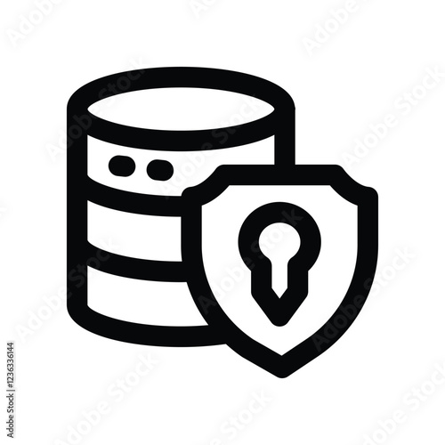 data protection line icon. vector icon for your website, mobile, presentation, and logo design.