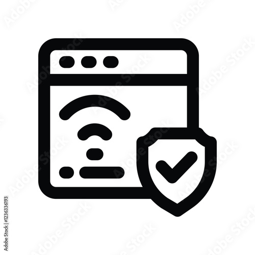 internet security line icon. vector icon for your website, mobile, presentation, and logo design.