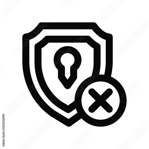 unprotected line icon. vector icon for your website, mobile, presentation, and logo design.