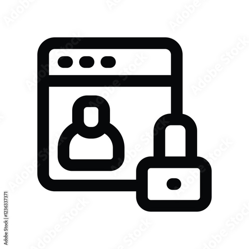 privacy line icon. vector icon for your website, mobile, presentation, and logo design.