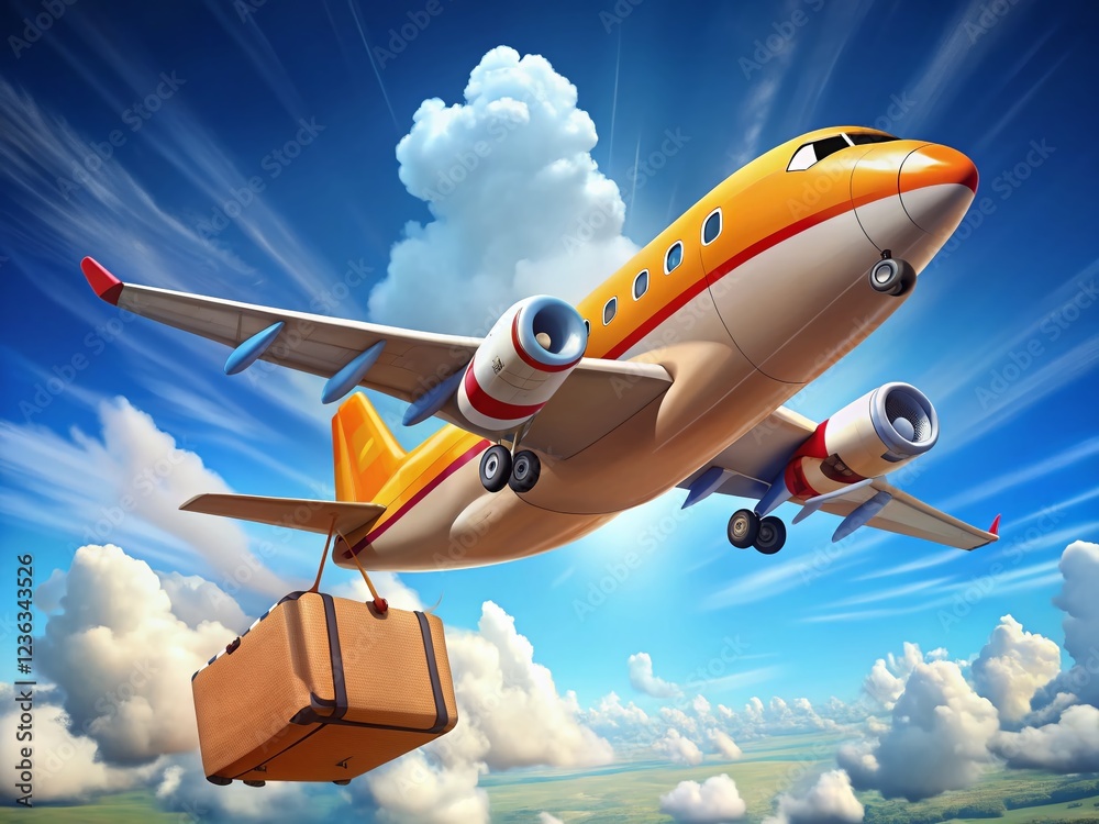Cartoon Cargo Delivery Airplane with Mail Bag Coloring Page Cartoon Cargo Delivery Airplane with Mail Bag Coloring Page