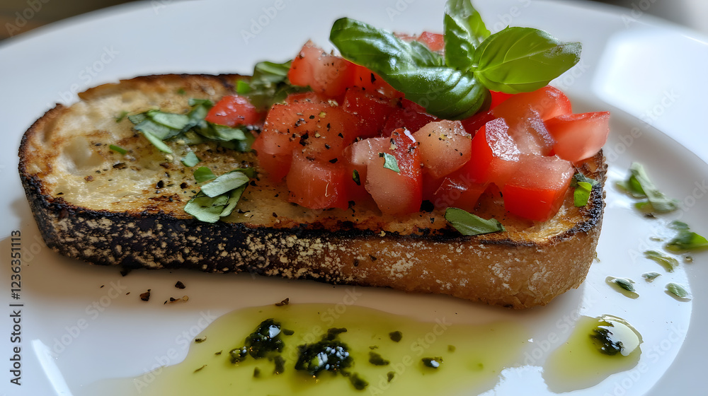 Basil as a topping on a homemade avocado toast, providing a burst of freshness and color. Basil as a topping on a homemade avocado toast, providing a burst of freshness and color.