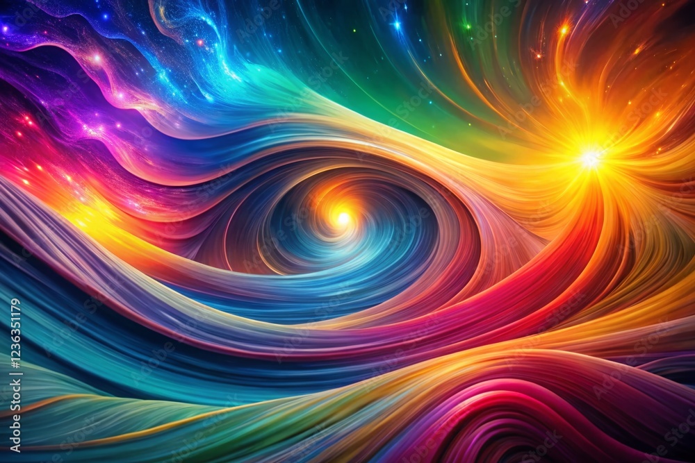 Colorful Light Waves Swirling in Harmony Colorful Light Waves Swirling in Harmony