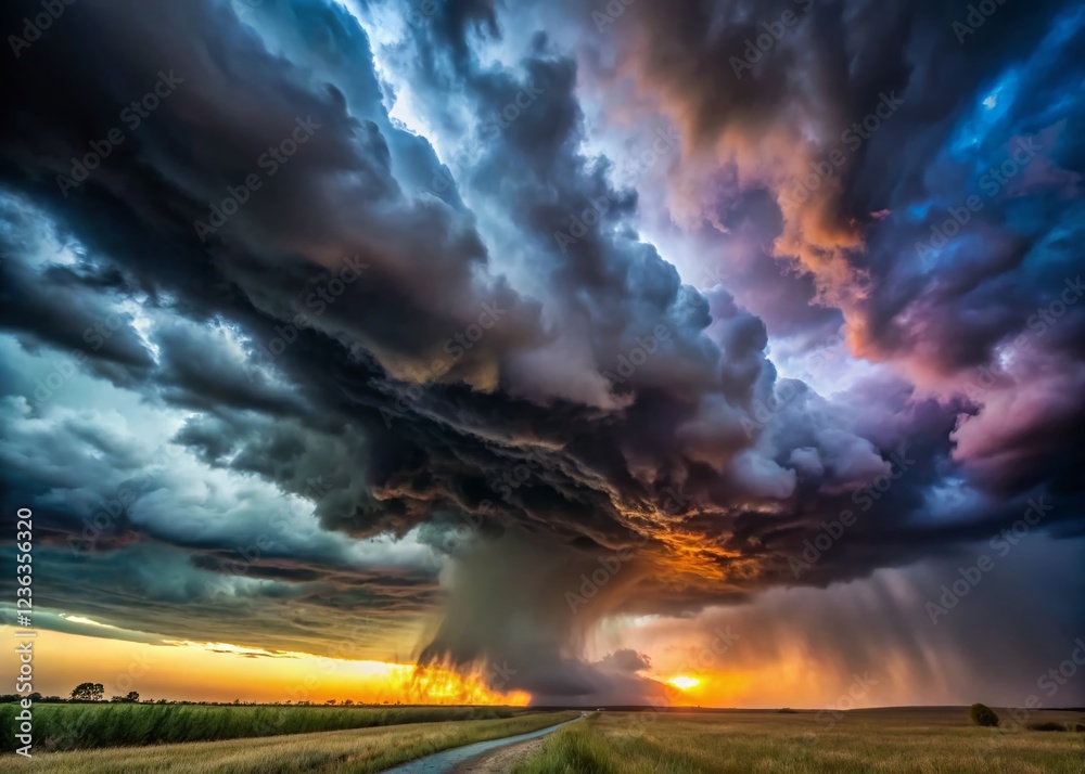 Dark Storm Clouds at Dusk with Dramatic Thunderclouds Dark Storm Clouds at Dusk with Dramatic Thunderclouds
