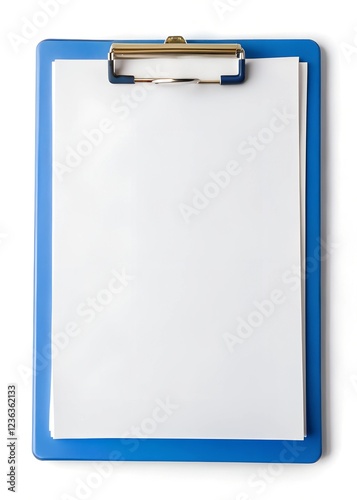 Real photo, wooden clipboard with blank a4 paper mockup template