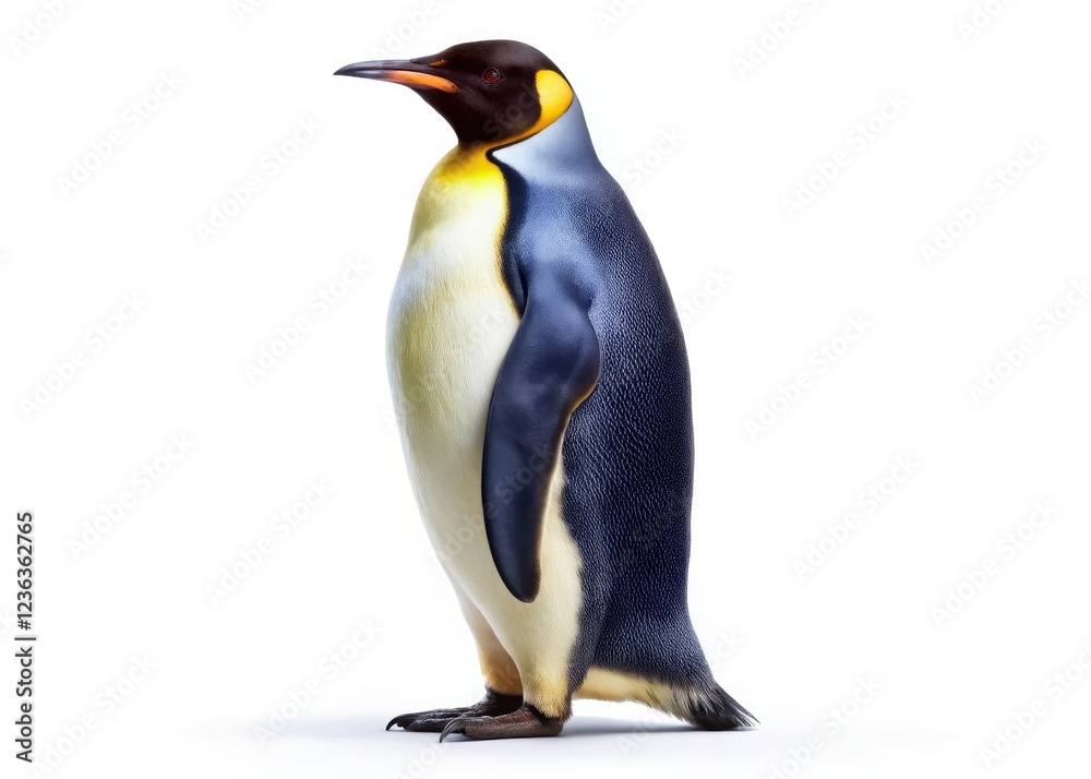 Fototapeta premium Free high-resolution Emperor penguin PNG cutout. Perfect for wildlife projects; Antarctic bird image, ready to download.