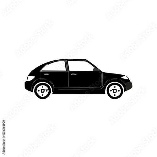 Car icon isolated on white background. Vector illustration.