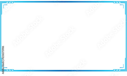 Streaming Twitch blue and white frame