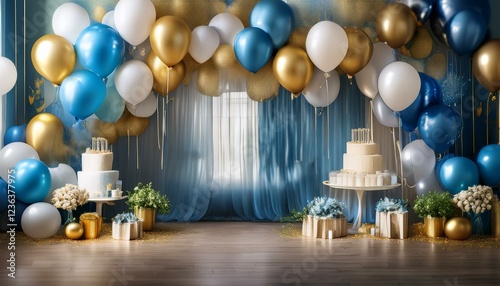 decorations birthday party with balloons