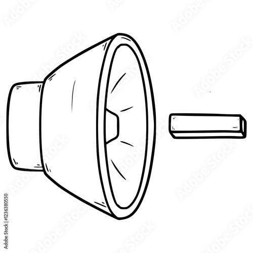 decrease volume icon illustration hand drawn outline vector