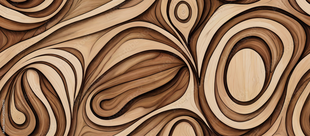 Pattern. Abstract Wood Grain Pattern with Curvy Shapes Pattern. Abstract Wood Grain Pattern with Curvy Shapes