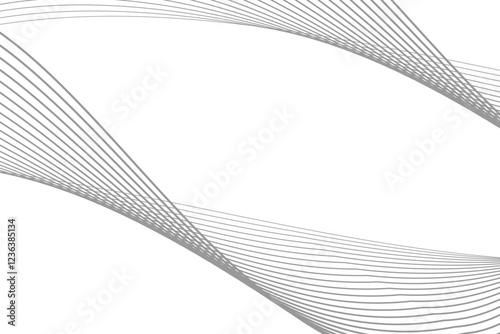 Gray wave curve lines abstract background with flowing particles eps 10