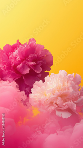 Wallpaper Mural Floral arrangement with soft pink and yellow blooms in an artistic pastel setting Torontodigital.ca