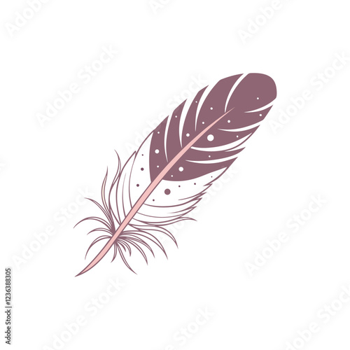 Simple Feather Drawing with Overlapping Layers and Depth
