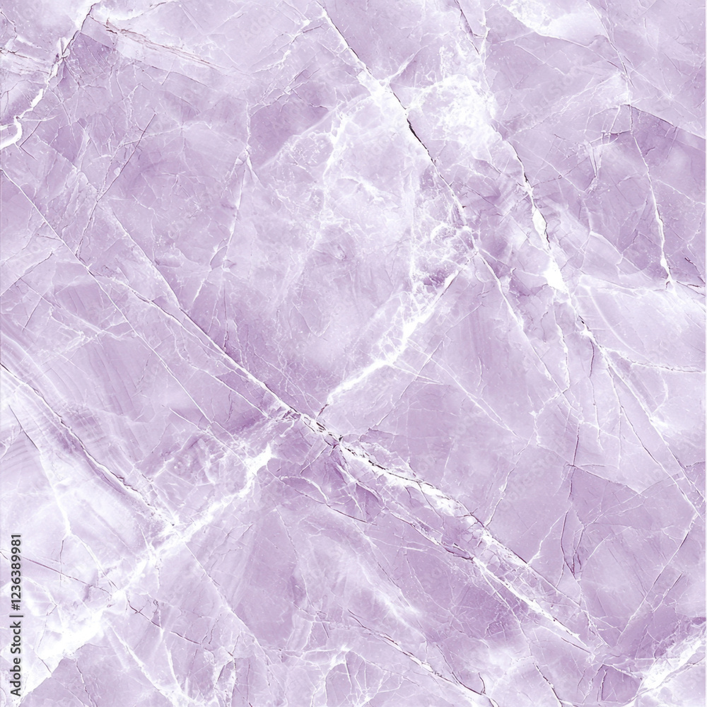 Obraz premium Minimalist polished marble in soft lilac tones with intricate natural cracks