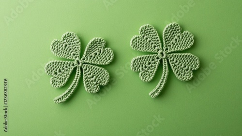 Irish themed wallpaper with green clover motif.