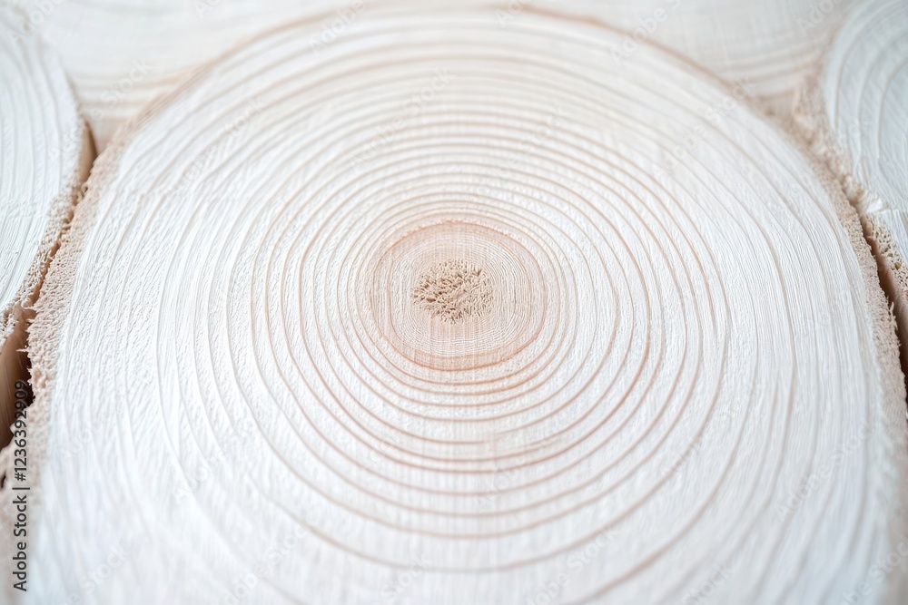Fototapeta premium Intricate Close Up of a Tree Trunk Revealing Rich Textures and Patterns of Bark Surrounded by Lush Greenery in a Tranquil Forest Environment
