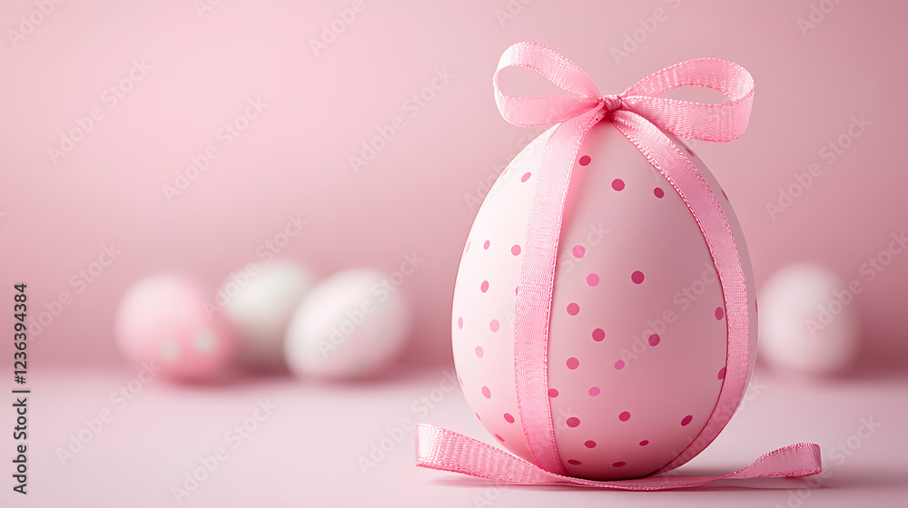 Pink ribbon Easter egg