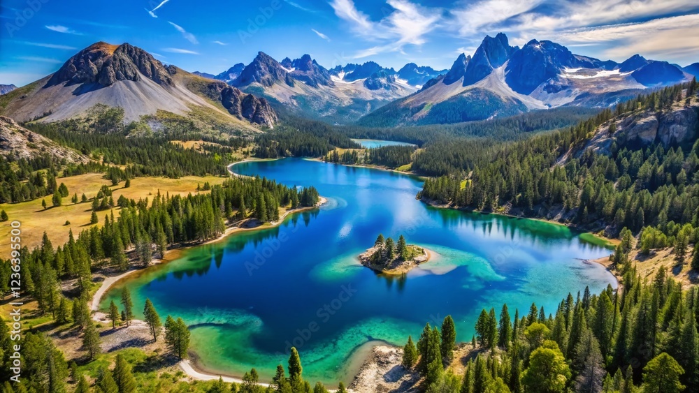 Fototapeta premium Mammoth Lakes California from Above