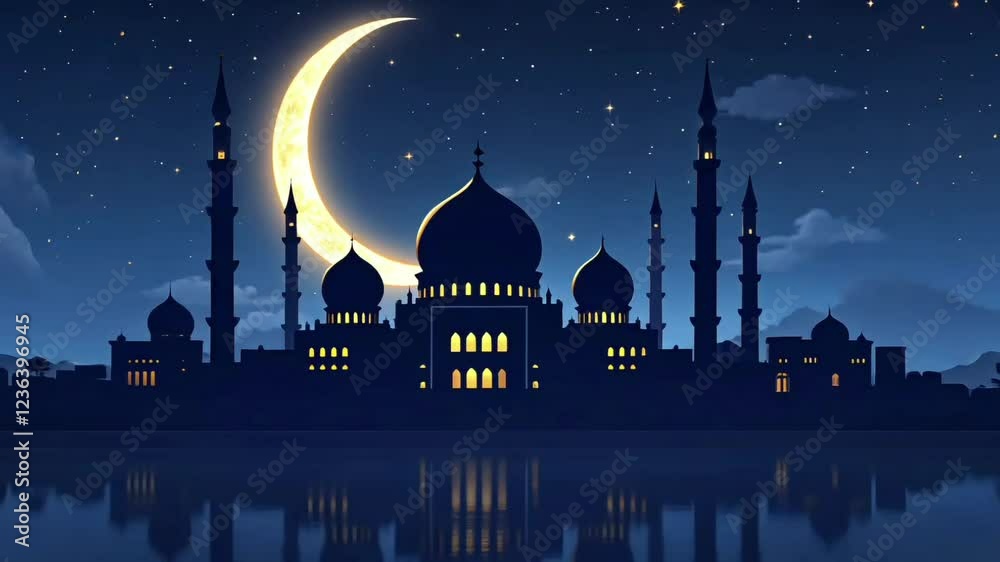 Happy Eid al-Fitr, Eid Mubarak, Eid al-Adha, Ramadan, Mubarak, Id-e-Milad Muslim Festival Animation Motion Graphic Video 