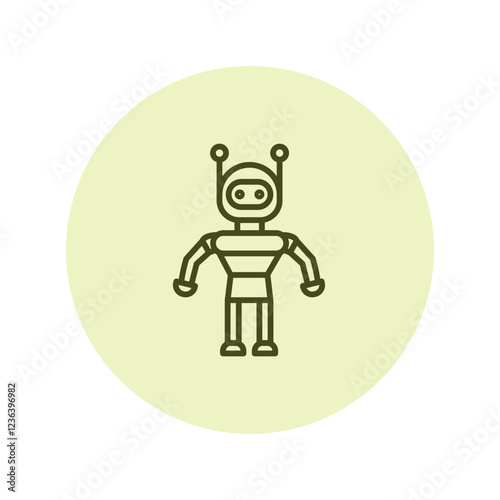 Robot pentaglow, vector, pixel perfect, illustrator file 
