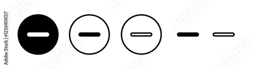 Minus Icons- Subtract, Remove, Delete, Negative, Decrease - Design Resources