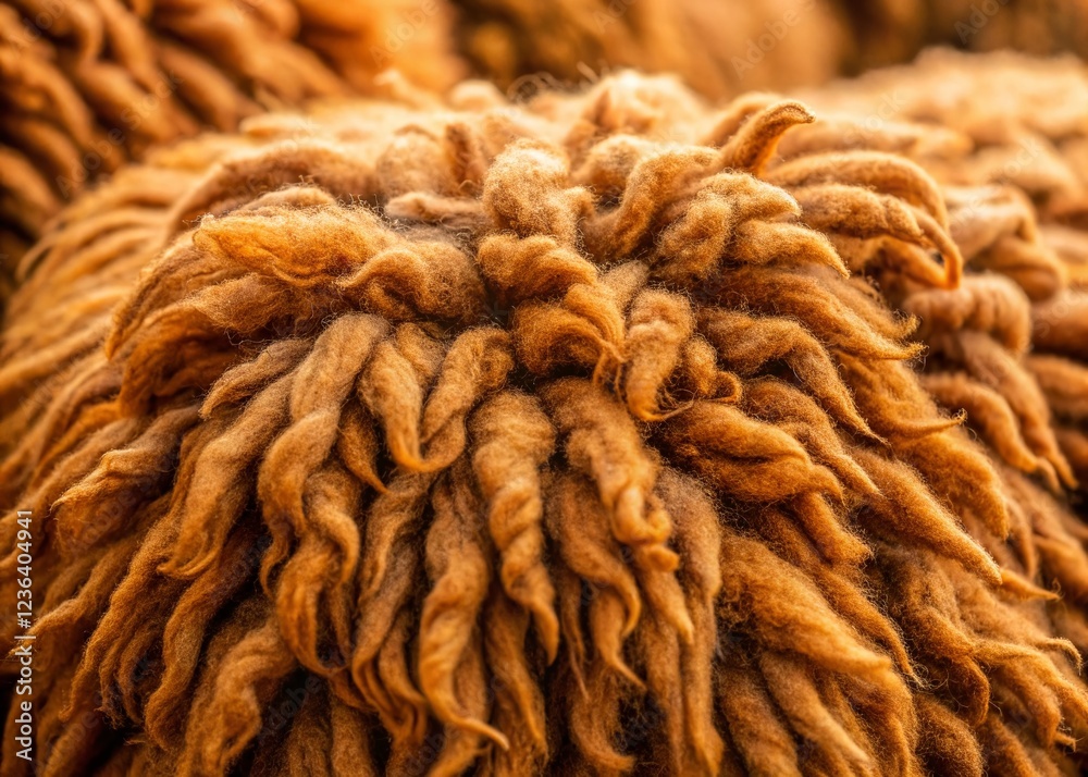 Natural Brown Sheep Wool with Copy Space Natural Brown Sheep Wool with Copy Space