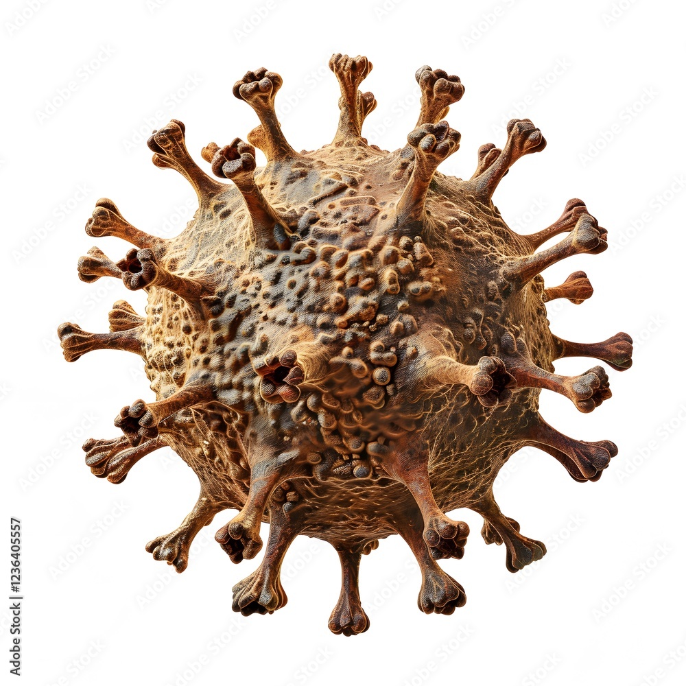 Microscopic Virus Model with Surface Texture and Spike Proteins Microscopic Virus Model with Surface Texture and Spike Proteins