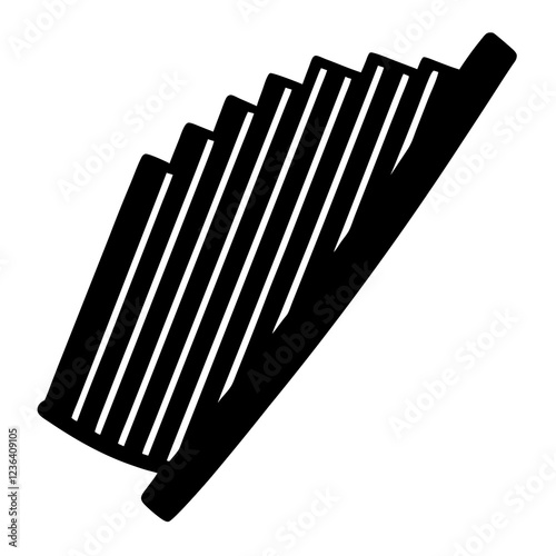black and white pan flute