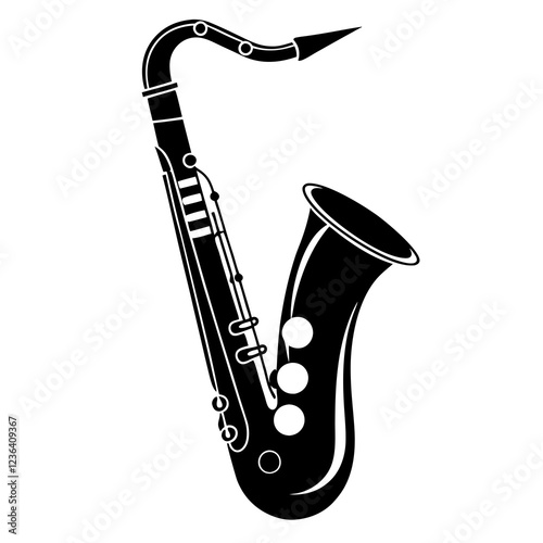 saxophone isolated on white background
