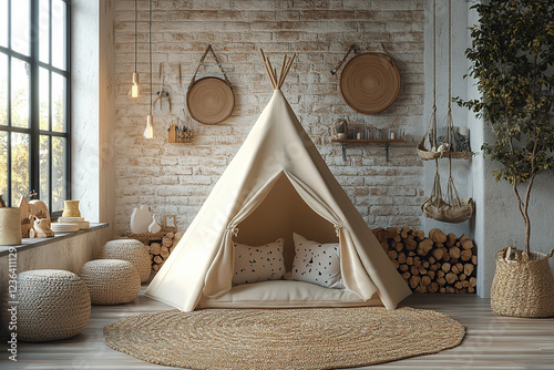 Play tent in children room