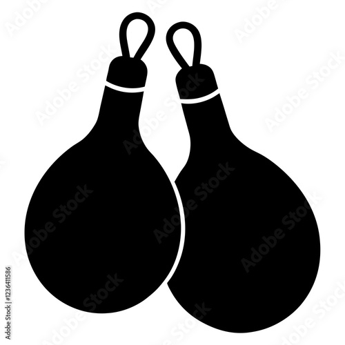 castanets isolated on white