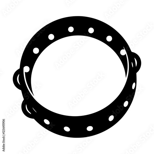 tambourine isolated on white
