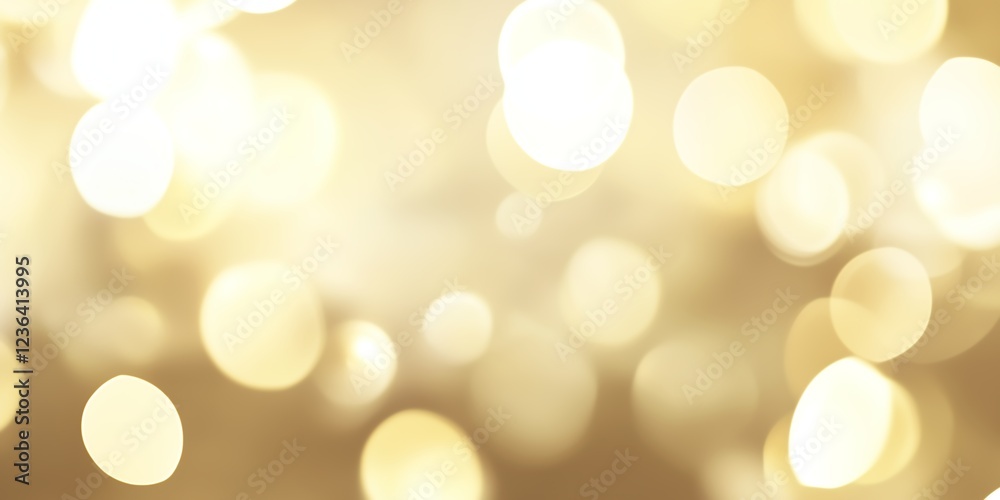 Obraz premium Golden bokeh lights create a dreamy backdrop.