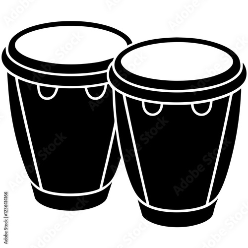 bongos  silhouette vector