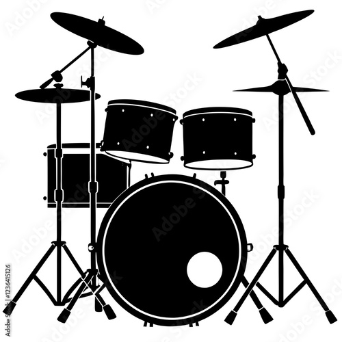 drum kit isolated on white