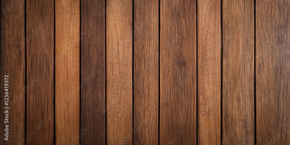 Fototapeta premium Wooden texture background with rich brown tones and natural patterns, perfect for design projects or as rustic backdrop