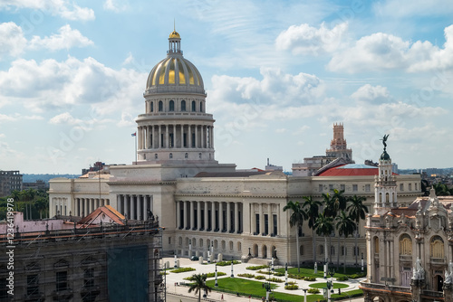 View of The National Capitol of Cuba. Old Havana ,the city-center photo