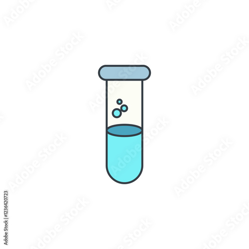 Test Tube, Chemistry beakers icon symbol vector illustration isolated on white background