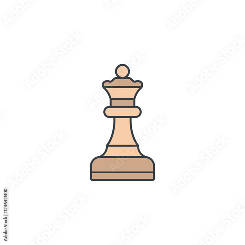 Chess Piece icon symbol vector illustration isolated on white background