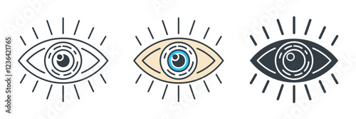 Eye icon symbol vector illustration isolated on white background