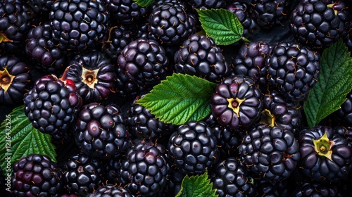 Fresh blackberries banner. Blackberry background --no text and people, human --chaos 10 --ar 16:9 Job ID: bf89ebff-950c-4ce2-a224-4313a091bb84