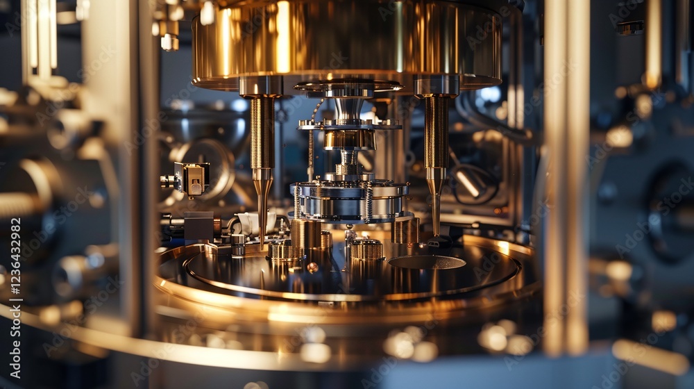 Fototapeta premium Close up view of intricate machinery and mechanical parts in an industrial factory setting showcasing the complex engineering and precision of modern manufacturing and production processes