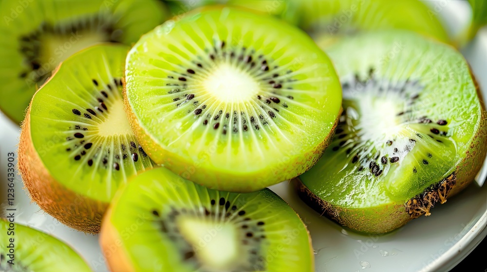 Fresh green kiwi fruit slices --no text and people, human --chaos 10 --ar 16:9 Job ID: 03811f4e-1abb-42c4-9578-b16b9c1bd894 Fresh green kiwi fruit slices --no text and people, human --chaos 10 --ar 16:9 Job ID: 03811f4e-1abb-42c4-9578-b16b9c1bd894