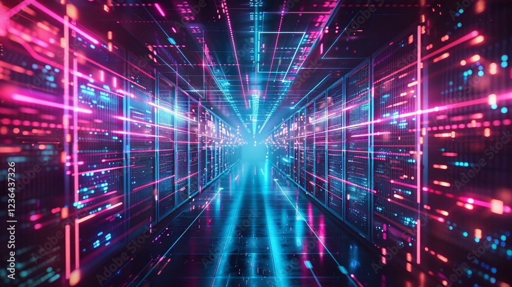 Glowing Futuristic Tunnel with Vibrant Neon Lights and Abstract Digital Patterns Surreal sci fi inspired corridor with a radiant illuminated interior and mesmerizing geometric shapes and lines Glowing Futuristic Tunnel with Vibrant Neon Lights and Abstract Digital Patterns Surreal sci fi inspired corridor with a radiant illuminated interior and mesmerizing geometric shapes and lines