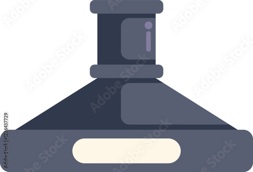 Modern kitchen exhaust hood is extracting cooking fumes