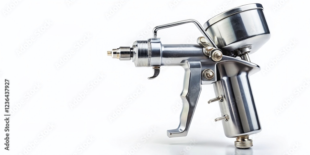 Spray Gun Isolated on White Background with Copy Space Spray Gun Isolated on White Background with Copy Space